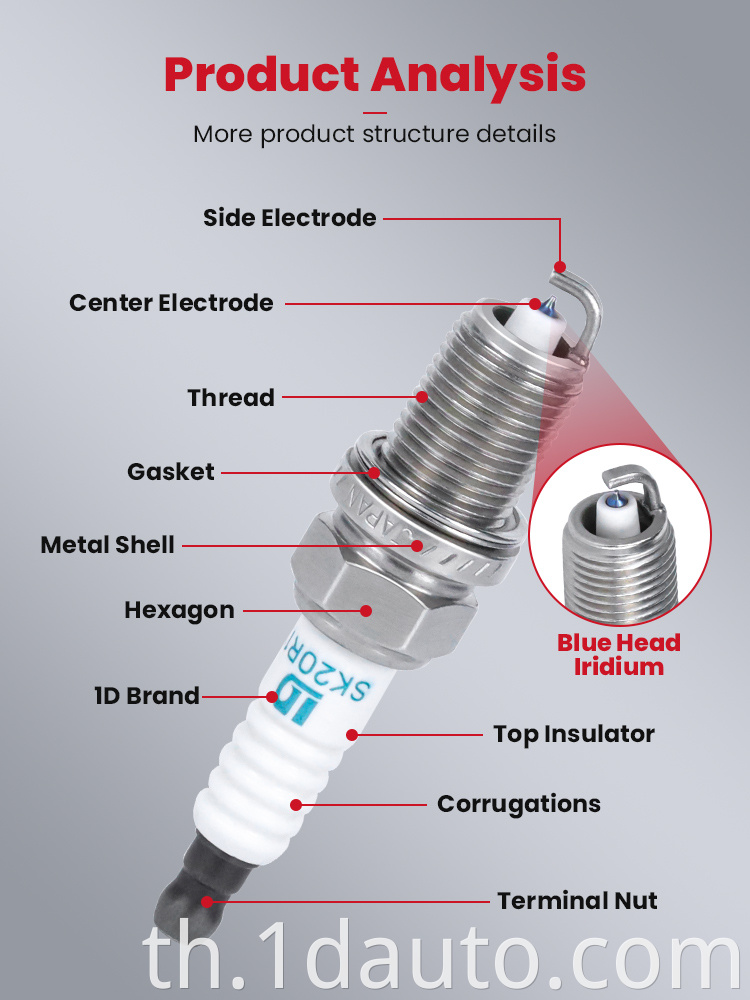 Double Iridium Spark Plug for Toyota Car